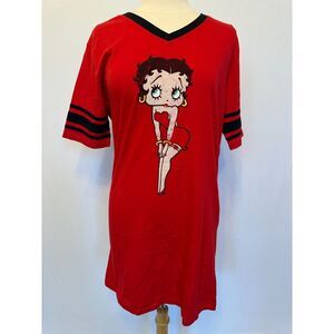 Vintage Universal Studios Betty Boop Shirt Dress Size Small 100% Cotton